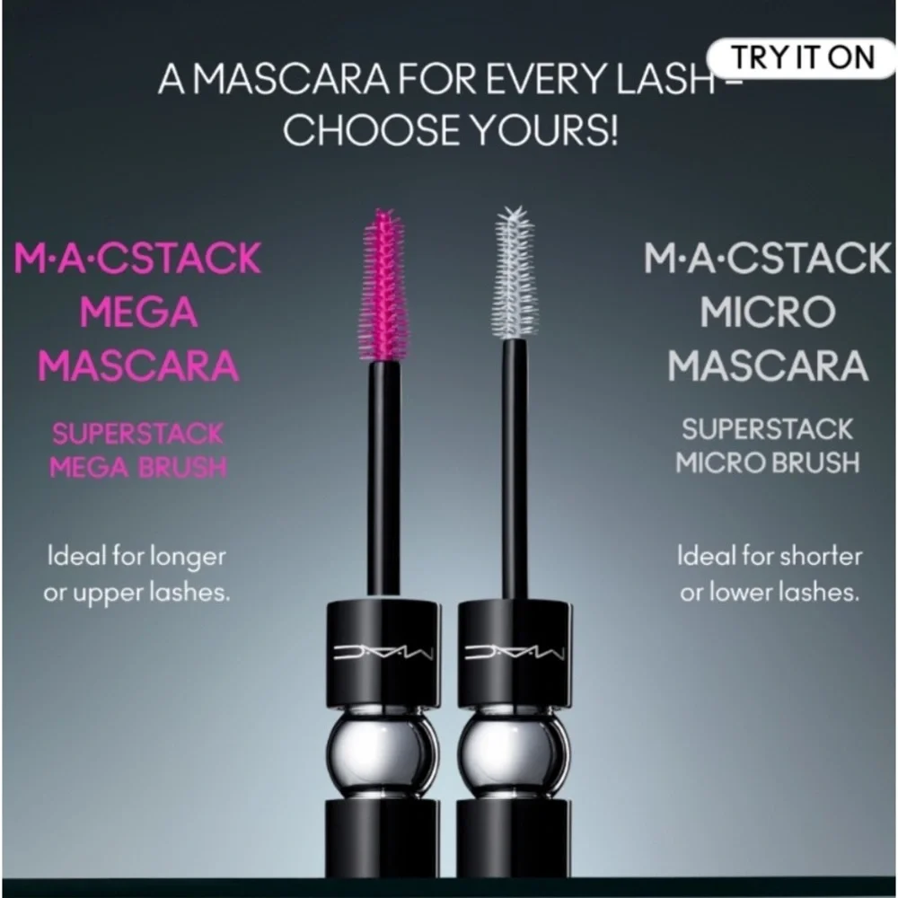 MAC Stack Superstack Mega Brush Mascara Black 12ml *NEW & BOXED* made in Canada